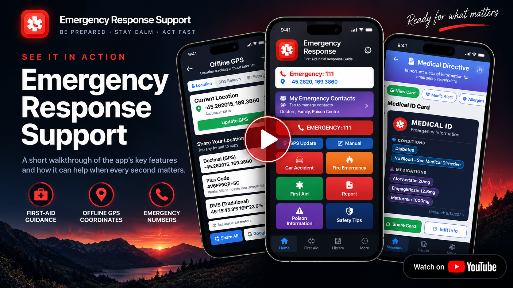 Emergency Response Support app product walkthrough